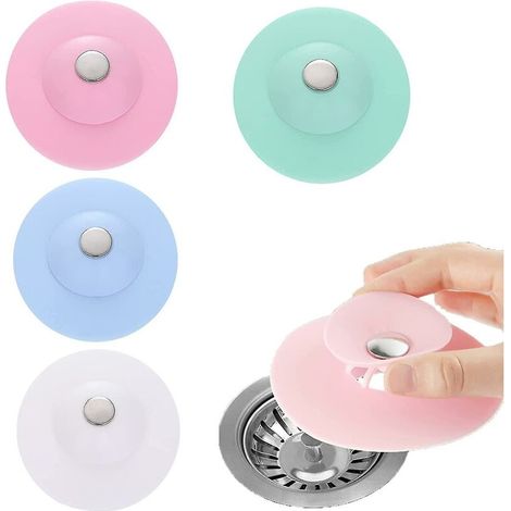 Bouchons d'évier universels en silicone, bouchons de vidange Baignoire universelle (1/5)