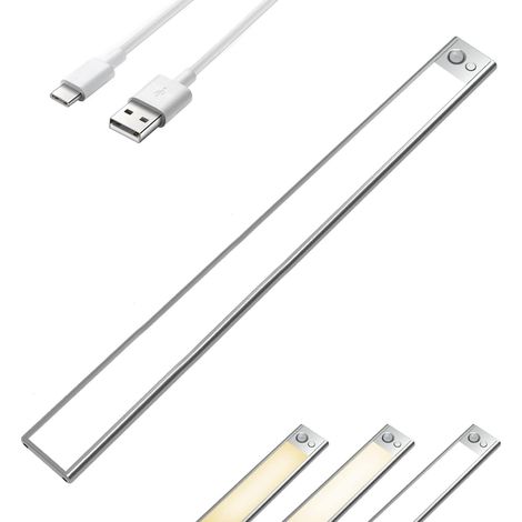 LED-Schrankleuchte, tragbare automatische Schrankleuchte, Bewegungsmelderleuchte, magnetische kabellose LED-Streifenleuchte mit USB-Ladefunktion, geeignet für Schränke, Küchen, Treppenhäuser, Flure…