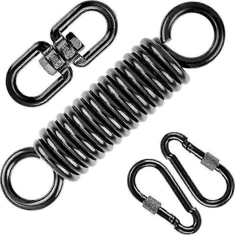Ecleanfy - Ressort pour fauteuil suspendu, avec 2 mousquetons et un crochet pivotant à 360°, capacité de 250 kg pour fauteuil suspendu, hamac, yoga, etc. (1/4)