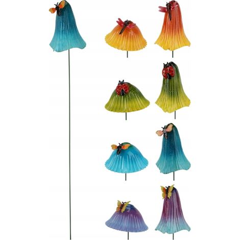 Ornamento decorativo a forma di vanga in plastica a forma di fungo su bastoncino, 67 cm, 1 pz.