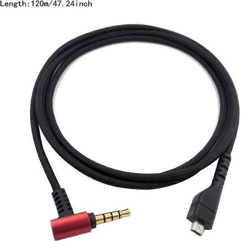 Adaptateur de Ligne de Sortie 3,5 mm Coude à 90° pour Casque Professionnel Noir - Câble 1,2M (1/4)