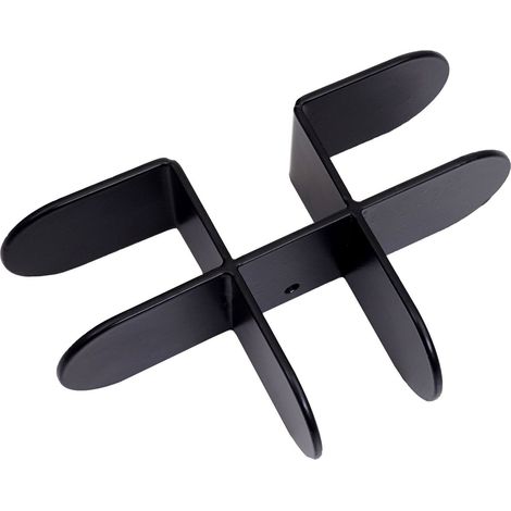 Connettore per pareti divisorie acustiche HHG-958 metallo nero per 4 pareti (1/5)
