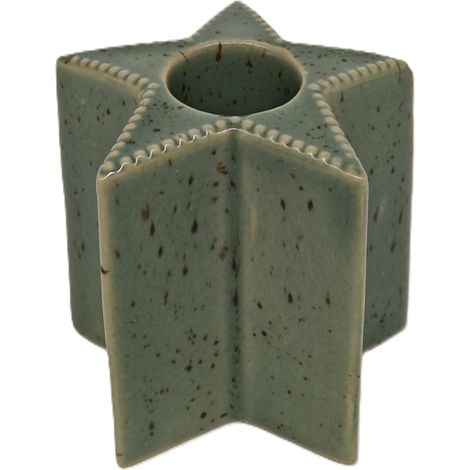 TrendLine Kerzenhalter Stern 6,2 x 6,9 cm grün