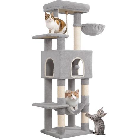 Cat Tree, Height 149 cm, 6 Levels, Sisal, Particle Board, Multi-Cat (1/5)