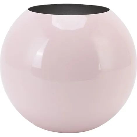 Vase rond rose de style nordique moderne en acier inoxydable, petit vase à fleurs décoratif pour salon ou bureau. (1/3)