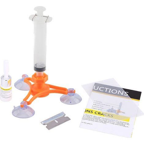 Kit de réparation de pare-brise automatique de voiture verre fissure résine scellant pare-brise restauration ensemble de réparation triangulaire (1/5)