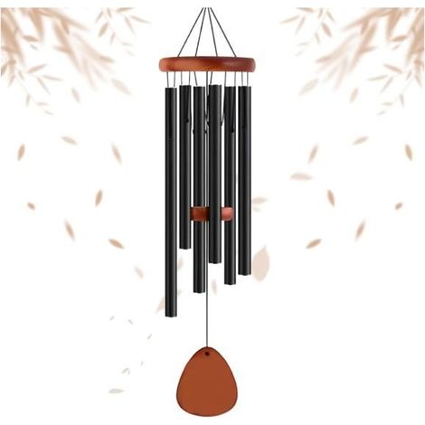 Carillon à Vent de Jardin, 6 Röhren aus Aluminium - Dekorative Windspiele für Außen- und Innenbereich