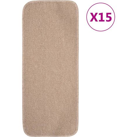 Antirutsch Stufenmatten 15 Stk. 60x25 cm Beige Rechteckig