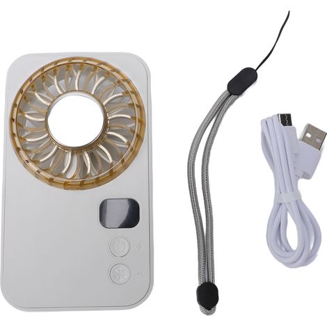 Tragbarer, leiser Ventilator mit USB-Anschluss, ultradünn, Mini-Kühlung mit Trageschlaufe, für Reisen im Freien und Sommerurlaube. (1/5)