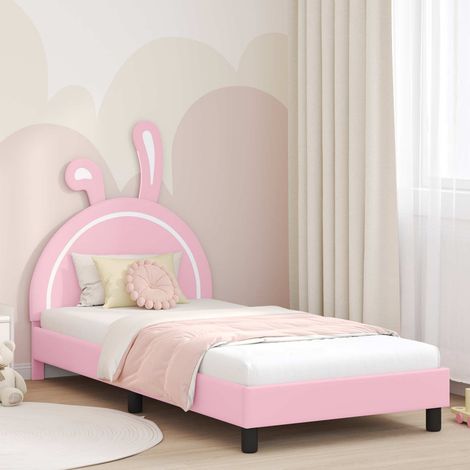 Cama para niños con cabecero Rosa 80 x 200 cm PU