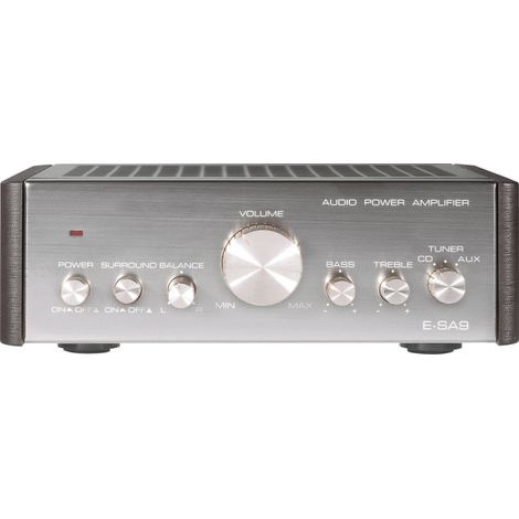 [NEUWERTIG] B-Ware Renkforce E Sa9 Stereo Verstärker Amplifier Hi Fi 2 X 12 W Silber Dunkel Braun