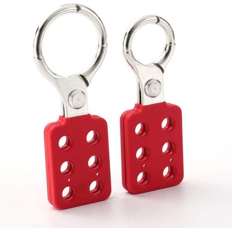 Sicherheits-Lockout-Haspel 2 Stück, Aluminium, 25mm/38mm, für bis zu 6 Vorhängeschlösser