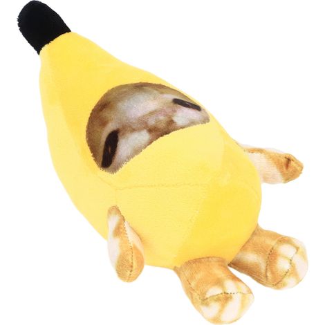 Plüschtier Bananenkatze, vielseitig, lustig, entspannend, niedlich, weich und kuschelig, ideal als Geschenk oder Dekoration, 20 cm / 7,9 Zoll (1/5)