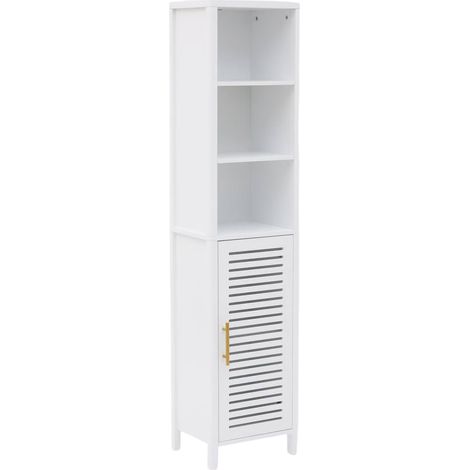 Colonne de Rangement Avec Porte "Oréa" 160cm Blanc (1/5)