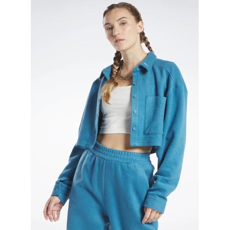 Camisa azul de mujer Reebok con botones L 0AXA3 L 0X FONDOS (1/4)