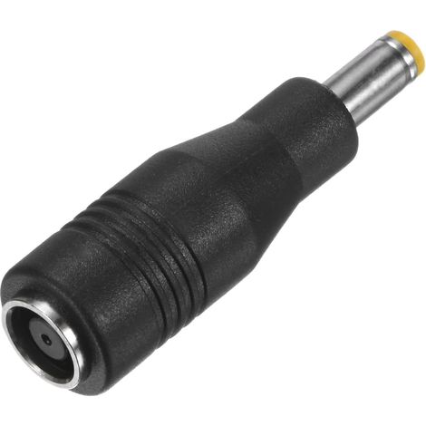 Adaptateur de Connecteurs DC, Femelle DC 8mm vers Mâle DC 5,5mm x 2,5mm, Connecteur à Barillet en Cuivre pour Station d'alimentation Portable/Générateurs Solaires [Noir] (1/5)