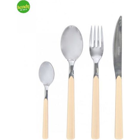 Cucchiaino caffĂ brio EME Posateria colore sabbia/cromo 14 cm