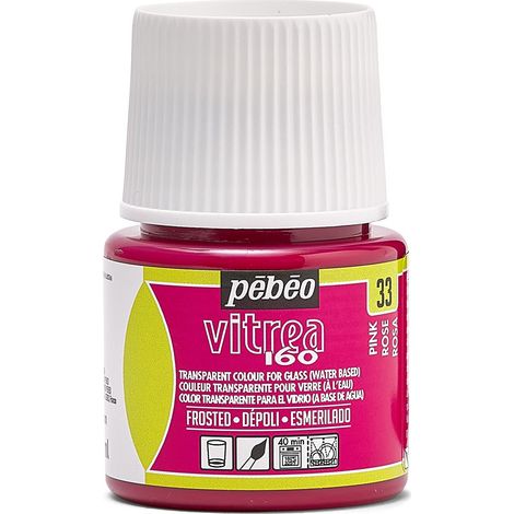 Peinture sur Verre Transparante Vitrea 160°C - Rose - 45 ML (1/5)