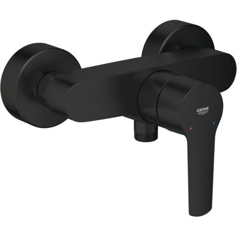 Mitigeur monocommande douche - GROHE Start - Noir mat - Montage mural apparent (1/2)