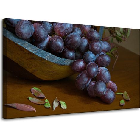 Leinwanddruck „Küche Traube“, 100 x 60 cm