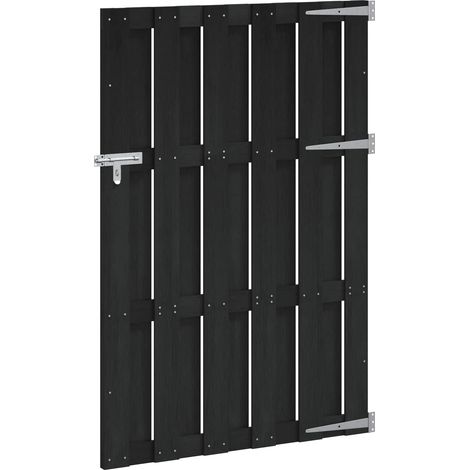 vidaXL Cancello da giardino 100 x 150 cm WPC e Alluminio Nero