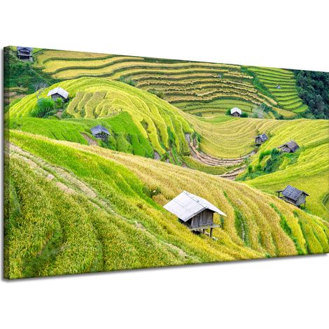 Stampa su tela Natura Terrazze agricole 120x70 cm