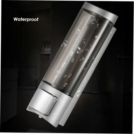 Dispensador de jabón manual de 200 ml con tira de espuma de doble cara: ideal para baños, aseos y hoteles. (1/5)
