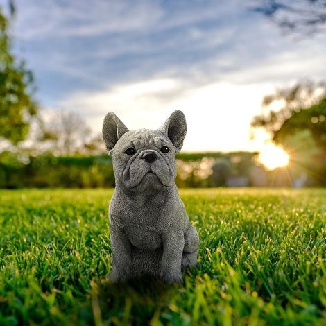 Chien de jardin statue réaliste résine sculpture animal décoration extérieur cadeau amoureux chien (1/5)