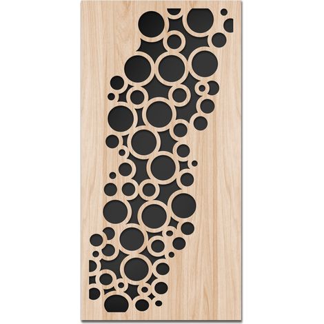 CIRCLE - Quadro arredo LASERCUT composito Legno e PVC  70x140cm (1/3)