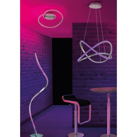 Lampadaire LED Rubin argent 116 cm 810 lm (1/4)