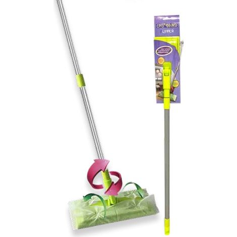 FLIPPER SET PULIZIA CATTURA POLVERE CON10 PANNI ELETTROSTATICI E MANICO TELESCOPICO
