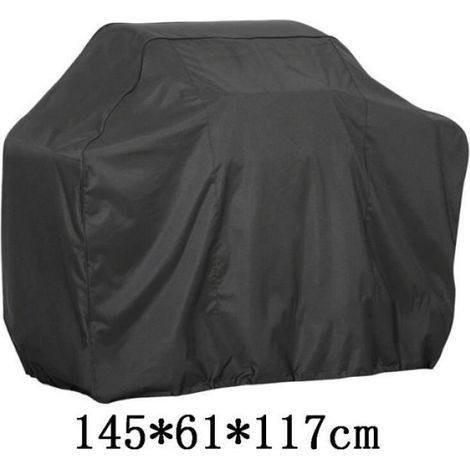 Accessoires Barbecue,Housse de barbecue étanche noire, accessoires de BBQ robustes, couverture de gril - 145X61X117cm