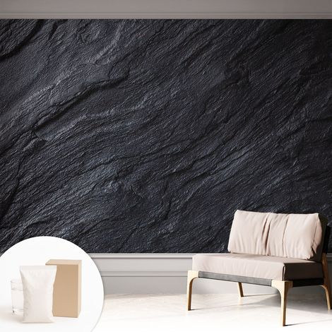 Papier peint intissé décoratif avec motifs pour salon et chambre a motif - Colle incluse gratuite Structure en pierre 312x219 cm (1/5)