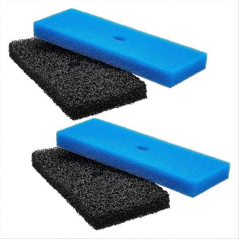 Deux jeux de coton filtrant de rechange pour bassin, comprenant du coton filtrant grossier et fin. (1/5)