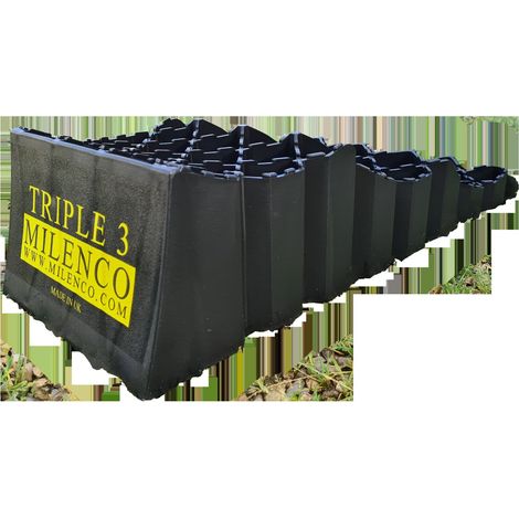 Cales de stabilisation triple 3 pour camping-car – 3 niveaux de hauteur 4/8/12 cm – Semelles antidérapantes – Capacité 1500 kg par roue