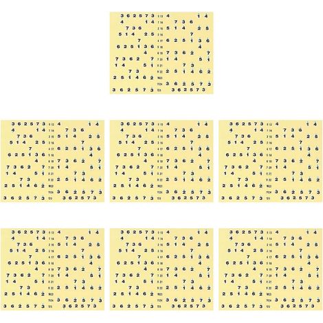 7 autocollants pour touche de guitare avec chiffres (1/5)