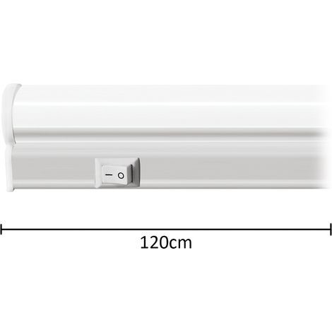 Plafonnier LED Alcapower T5 120 cm 18 W 1600 lm 4000 K lumière naturelle, design ultra-fin pour éclairage intérieur professionnel (1/4)