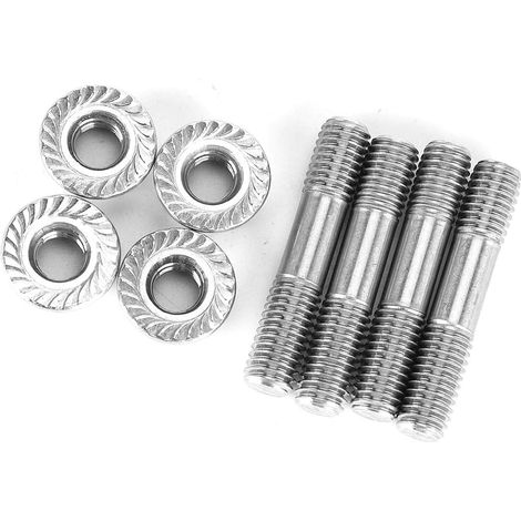 Kit 4 Goujons d'Échappement M8x1.25 42mm T25 T28, Acier Inoxydable pour Turbo (1/5)