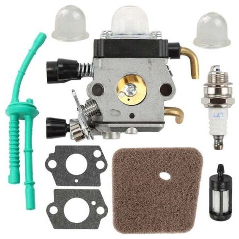 Carburateur pour carburateur FS55 Kit de carburateur pour STIHL FS55R FS55RC FS38 KM55 HL45 KM55R recherche de tronçonneuse pour le jardinage de plantes de graines de cour à la maison (1/4)
