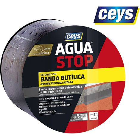 Nastro adesivo Ceys Aguastop grigio 10 cm x 10 m