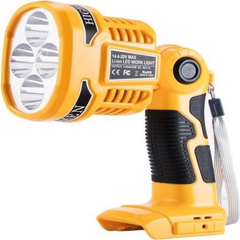 Lampe de Travail LED Portable 1120 LMs Rechargeable sans Fil pour Chantier de Construction Compatible avec Les Lampes de Travail Dewalt 14 V/18 V/20 V pour Chantier de Construction d'atelier (1/5)