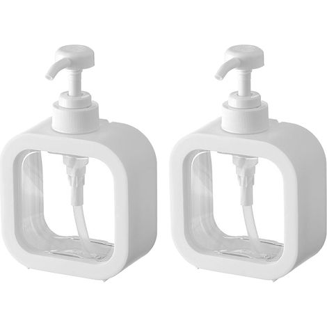 Dispenser di sapone, dispenser di sapone liquido in 2 pezzi, dispenser di sapone da cucina, dispenser di shampoo e gel doccia, per cucina e doccia (300 ml)