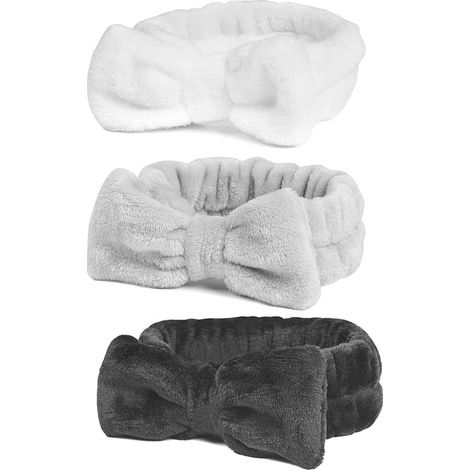Bandana Cheveux - Bandeau Élastique Coral Fleece - Pour Spa Douche Maquillage Soins Visage Yoga - 20 x 5,5 cm - 1 Pièce (1/5)