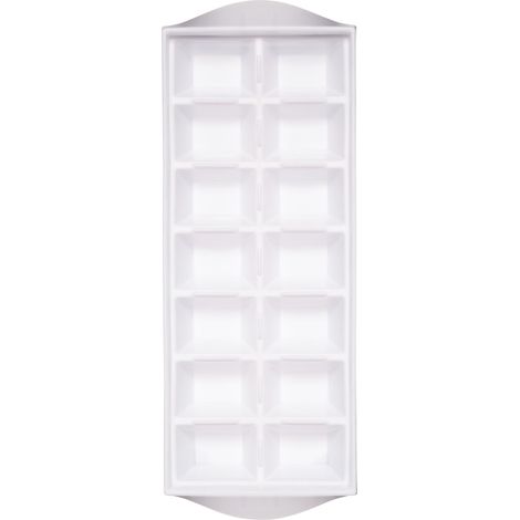 KitchenCraft Vassoio in Plastica per Cubetti di Ghiaccio, Bianco, per 14 Pezzi Stampo Ghiaccio