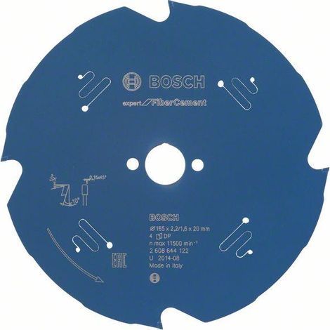 2608644122 - Lama per sega circolare Expert for Fibre Cement 165 x 20 x 2,2 mm, 4