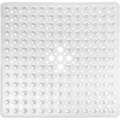 Tapis de Douche Carré 53 x 53 cm, Antidérapant avec 164 Ventouses, PVC (1/5)