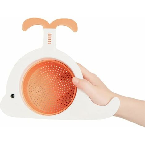Kitchen Sink Drain Basket, Cute Whale Horn Strainer for Kitchen Sink, Plastic Whale Drainer, Hanging Strainer Basket, Fruit and Vegetable Colander for Kitchen MUMU (1/4)