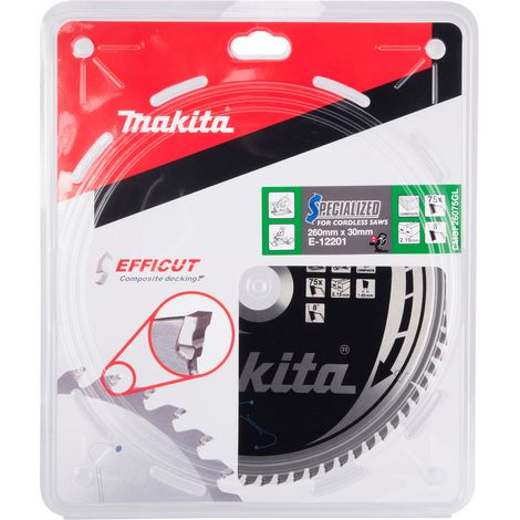 Scie circulaire Makita E-12201 TCT 260x2 15x30 mm T75 15°