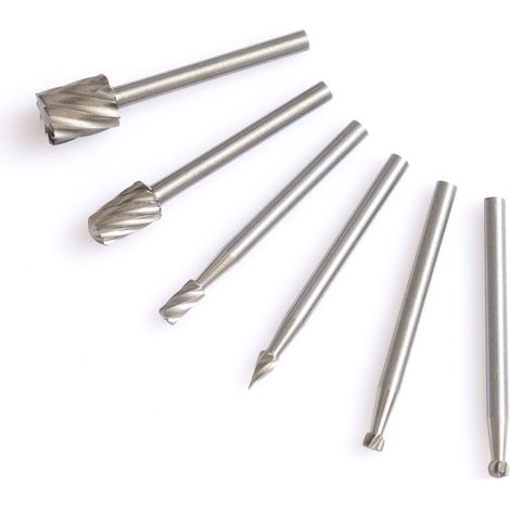8 lots de 6 limes rotatives HSS pour graveur – Mini fraises à bois et métal – Set de polissage pour bricoleur créatif (1/5)