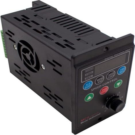 Convertisseur De Fréquence - Entrée Monophasée 220 V - Sortie Triphasée 220 V - Affichage Numérique 4 Chiffres - Plage 1 0 À 99 0 Hz - 750 W (1/5)